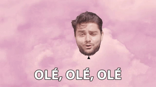 Man with Beard Saying Ole Ole Ole