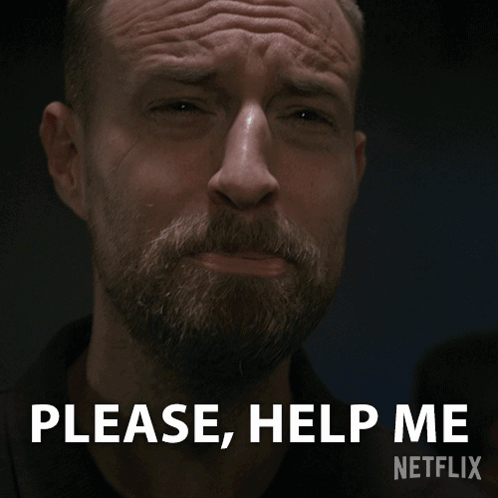 Man With Beard Saying Please Help Me