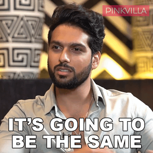 Man with Beard Saying Same on Pinkvilla Poster