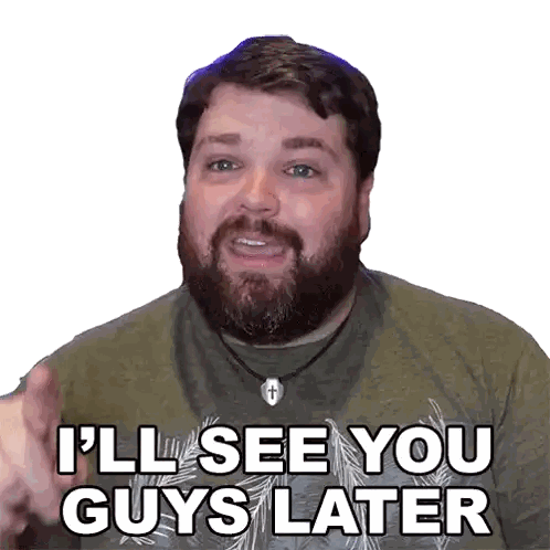 Man with Beard Saying See You Later