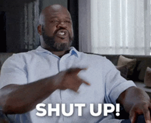 Man with Beard Saying Shut Up