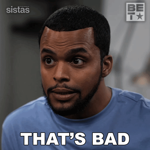 Man With Beard Saying That's Bad GIF