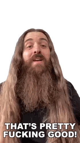 Man with Beard Saying That's Pretty Good