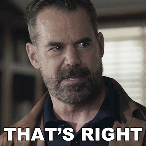 Man With Beard Saying That's Right GIF