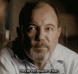 Man With Beard Saying They Do Evil Because Of Fear GIF