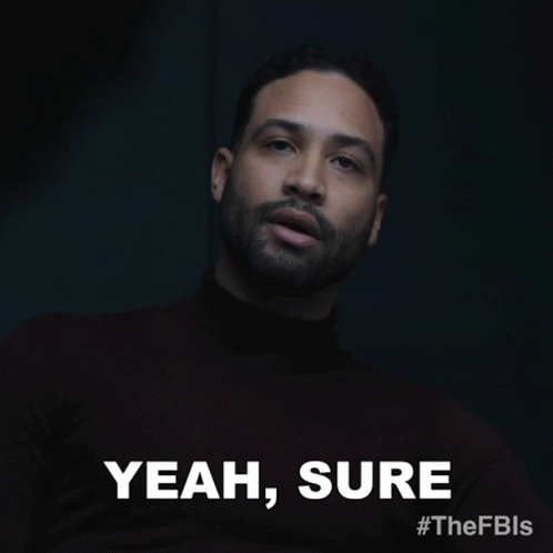 Man with Beard Saying Yeah Sure