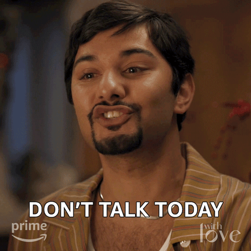 Man With Beard Says Don't Talk Today