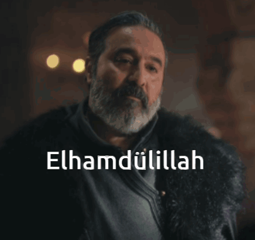 Man With Beard Says Elhamdulilah GIF