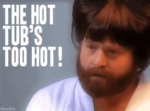 Man With Beard Says Hot Tub Too Hot