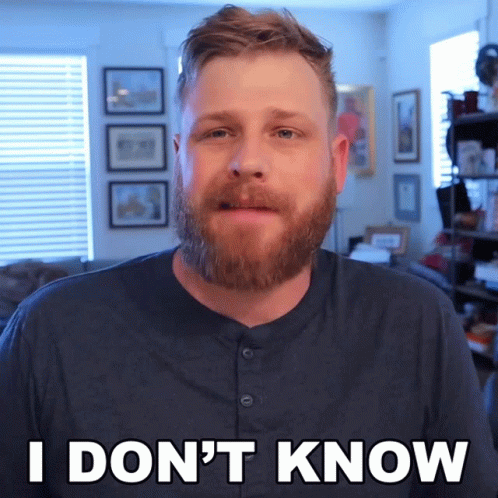 Man With Beard Says I Don't Know