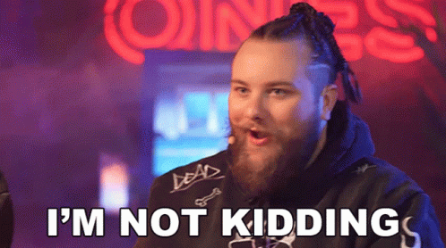 Man With Beard Says I'm Not Kidding GIF