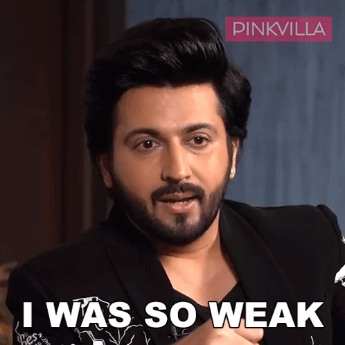 Man With Beard Says I Was So Weak Pinkvilla Logo GIF