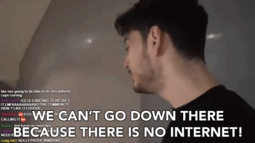 Man With Beard Says We Can't Go Down There No Internet GIF