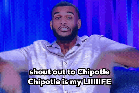 Man With Beard Shouting Chipotle Is My Life