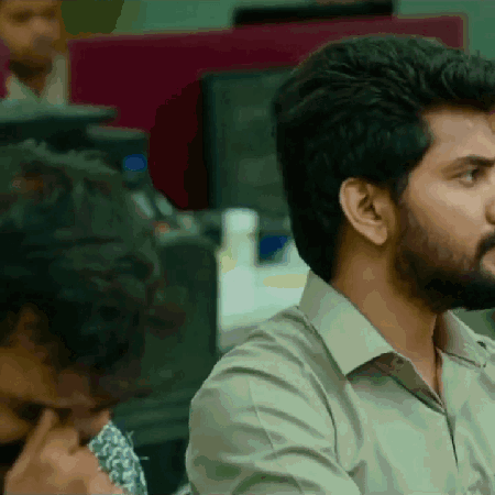 Man With Beard Sitting At Desk GIF