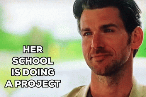 Man With Beard Smiling Her School Project
