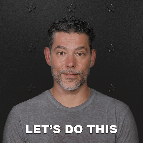 Man with Beard Smiling Lets Do This