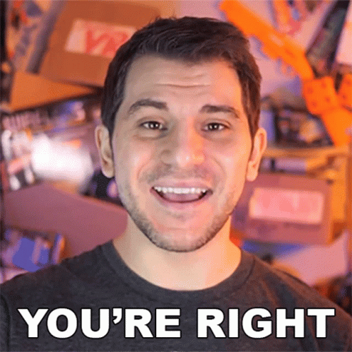 Man with Beard Smiling You're Right