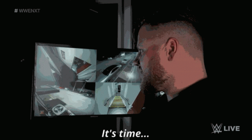 Man With Beard Standing In Front Of Monitor Saying I End This GIF