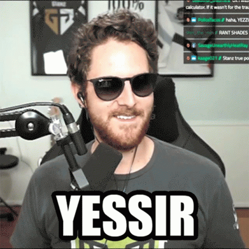 Man With Beard Sunglasses Headphones Yessir GIF