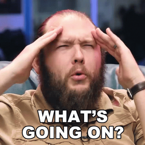 Man With Beard Surprised What Going On