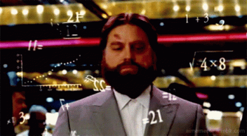 Man With Beard Surrounded By Equations GIF