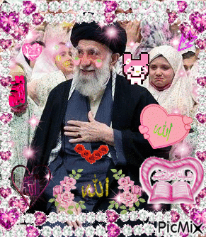 Man with Beard Surrounded by Pink Flowers