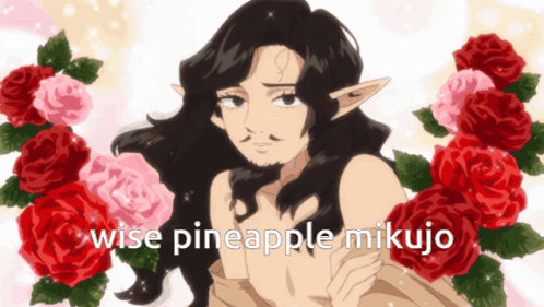 Man with Beard Surrounded by Roses