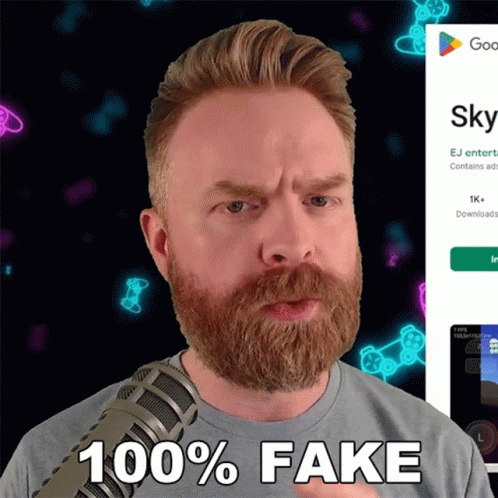 Man with Beard Talking Into Microphone 100 Percent Fake