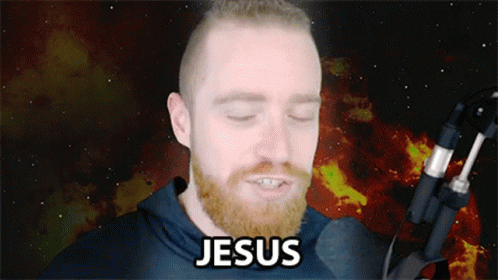 Man With Beard Talking Into Microphone Jesus GIF