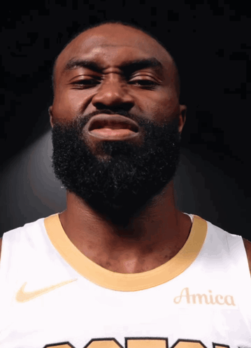 Man with Beard Wearing Amica Shirt