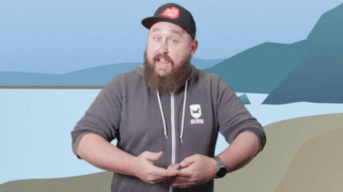 Man With Beard Wearing Brewdog Hoodie