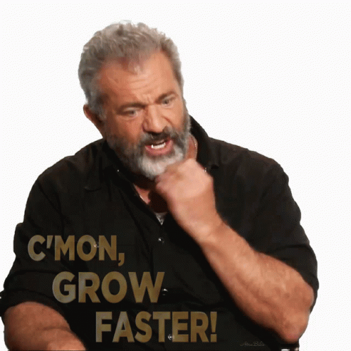 Man with Beard Wearing C Mon Grow Faster Shirt