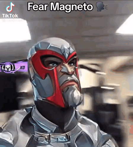 Man With Beard Wearing Fear Magneto Mask