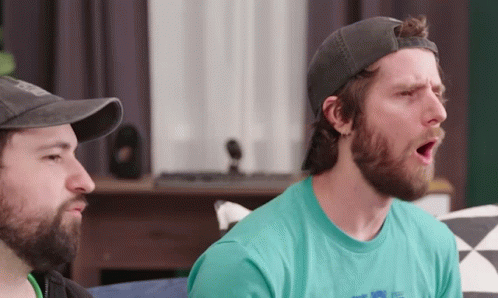 Man With Beard Wearing Green Shirt Saying Eee GIF