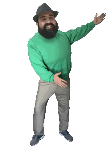 Man with Beard Wearing Hat and Green Shirt