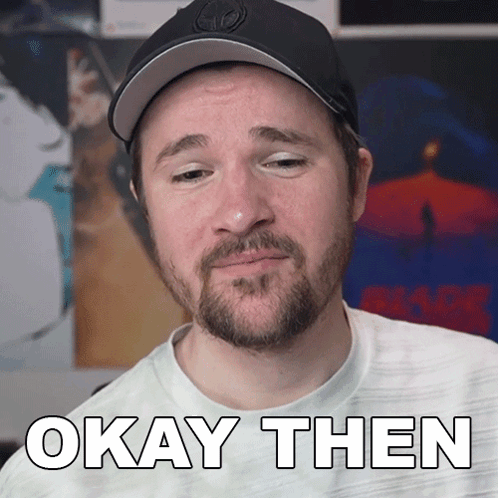 Man With Beard Wearing Hat Saying Okay Then GIF