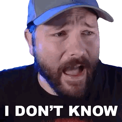 Man with Beard Wearing Hat Says I Don't Know