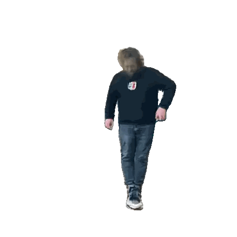 Man with Beard Wearing Number 55 Sweatshirt