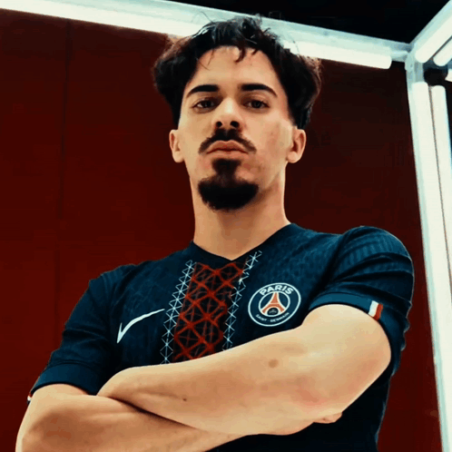 Man With Beard Wearing Paris Shirt GIF