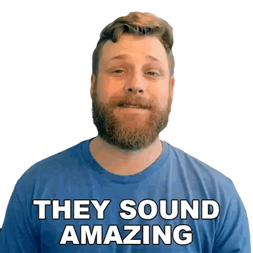 Man with Beard Wearing Sound Amazing Shirt