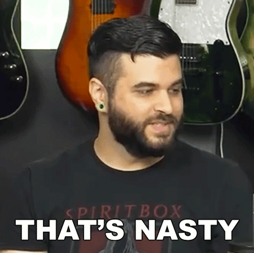Man with Beard Wearing Spiritbox Shirt