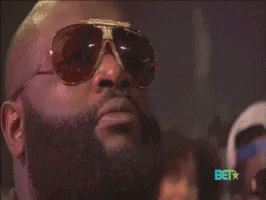 Man With Beard Wearing Sunglasses And BET Logo GIF