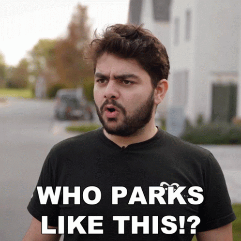 Man with Beard Wearing Who Parks Like This Shirt