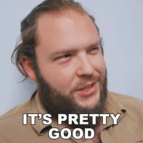 Man With Beard With It's Pretty Good Above Face