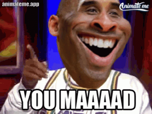Man With Big Smile Saying You Maaaad