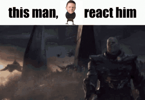 Man With Bird On Head Saying This Man React Him GIF