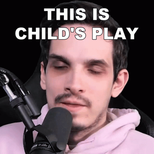 Man With Black Eye Saying This Is Child's Play GIF