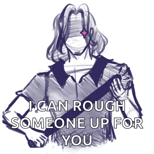 Man With Blindfolds Saying I Can Rough Someone Up For You