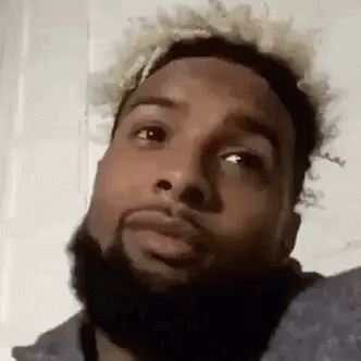 Man with Blonde Beard Making Funny Face